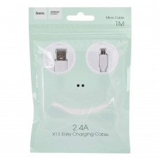 КАБЕЛЬ USB - MICROUSB HOCO X13 1.0М 2.4А БЕЛЫЙ