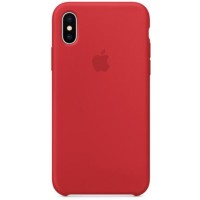 Бампер Silicone Case для iPhone X, красный