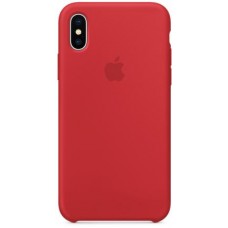 Бампер Silicone Case для iPhone X, красный