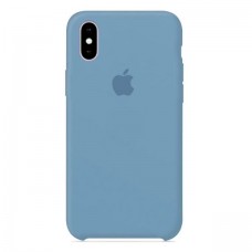 Чехол бампер Silicone Case для iPhone XR (Blue shaded)