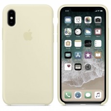 Чехол бампер Silicone Case для iPhone XR (Antique white)