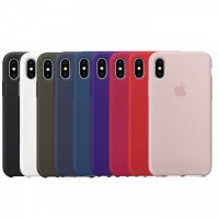 Бампер Silicone Case для iPhone X, красный