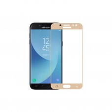 Защитное стекло 5d полной проклейки Full glue для Samsung Galaxy J5 (2017) J530, золотое