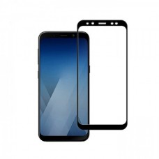 Защитное стекло полной проклейки Full glue 5d Samsung Galaxy A8 Plus 2018 / A7 2018, черное 