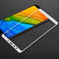 Защитное стекло 3d на весь экран для Xiaomi Redmi 5, белое